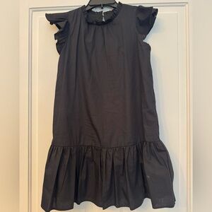 GB Girls Black Ruffle Casual Dress